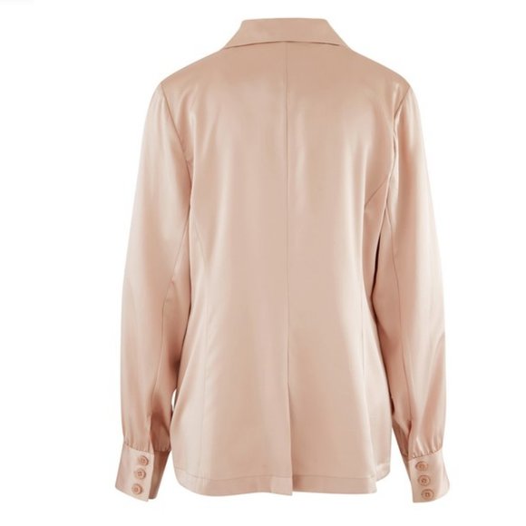 Anine Bing Isabella silk blazer top - dusty pink - Picture 3 of 5